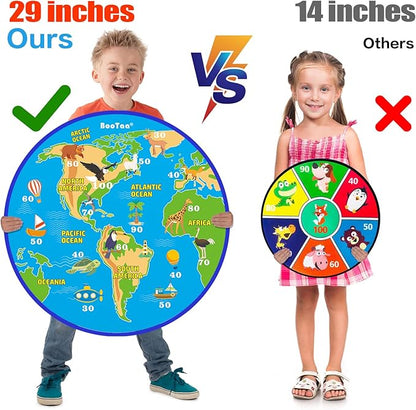 BooTaa 29" Large Dart Board for Kids, Kids Dart Board with Sticky Balls, Boys Toys, Indoor/Sport Outdoor Fun Party Play Game Toys, Birthday Gifts for 3 4 5 6 7 8 9 10 11 12 Year Old Boys Girls