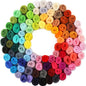 WONVOC 100 Colors Needle Felting Wool, Wool Roving 3g per Color, 10.5 oz Total, Premium Felting Wool for DIY Craft, Fiber Art and Hand Spinning, Needle Felting Supplies, Felting Kit