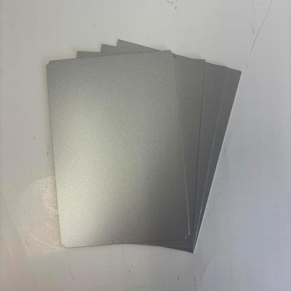 Blank Metal Plates for Laser Engraving - 4 Pack | Aluminum Sheets 0.020" Thick | CO2, Diode, Fiber Laser Compatible | Multiple Sizes & Colors (Silver (engraves black), 4.25x6.25 inch)