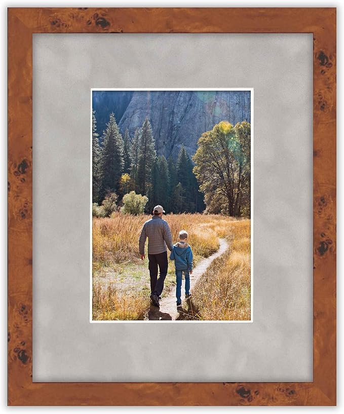 Pack of Ten Acid Free 11x14 Mats Bevel Cut for 8.5x11 Photos - Light Grey Suede Precut Matboards With Backing Boards and Self Seal Photo Mat Bags For Pictures, Photos, Framing - 4-ply Thickness