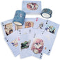 Blue Alice Adventures in Wonderland Playing Cards & Washi Tape Set - Stickers, Scrapbook Supplies, Crafts, Planner Accessories, Party Decor, Waterproof Card Games for Adults, Kids, Family & Travel