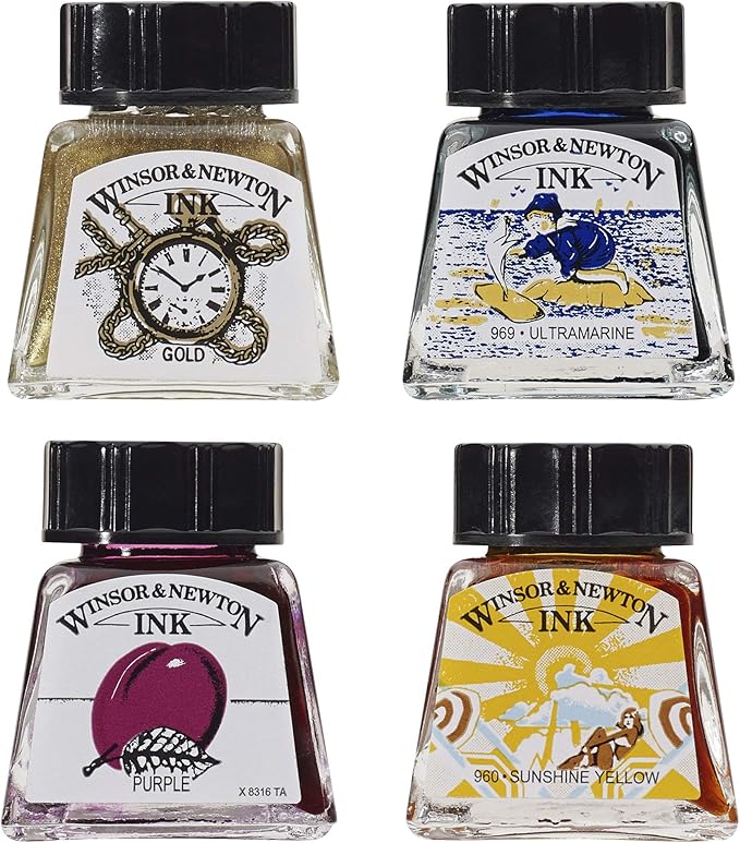 Winsor & Newton Drawing Ink, 14ml Bottle, Burnt Sienna