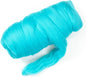 Kondoos Colored Natural Wool roving, 1 lb. Best Wool for Needle Felting, Wet Felting, handcrafts and Spinning. (Cyan, 1 lb)