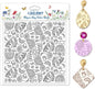 CHGCRAFT Bohemian Graphics Polymer Clay Texture Sheets Doodle Style Silicone Texture Stamp Clay Texture Mat Modeling Pattern Pad Sheets for Jewelry and Earrings Tools, 5.5x5.5 inch