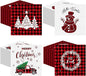 Janlaugh 200 Pcs Christmas Paper Cocktail Napkins Disposable 2 Ply Xmas Style Decoupage Beverage Napkins for Xmas Holiday Winter Dinner Table Decor