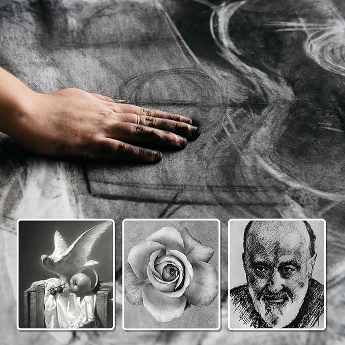 Charcoal Powder for Drawing - Premium Fine Art Charcoal for Sketching, Shading & Blending - Artist Grade for Pencils, Canvas, Paper - Beginners & Professionals (4 Ounces)