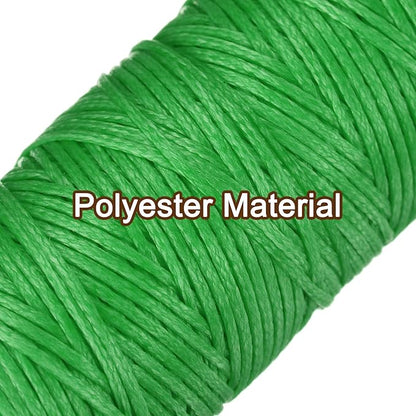 uxcell Leather Sewing Waxed Thread, 55 Yards / 50m 0.8mm 150D Flat Polyester All-Purpose Threads for Leather Crafts, Bookbinding, Green