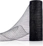 Anivia Deco Mesh Ribbon, 10inch x 30 Feet Each Roll Metallic Foil Mesh Ribbon for Wreaths Swags, Holloween, and Christmas Tree Decoration (Black)