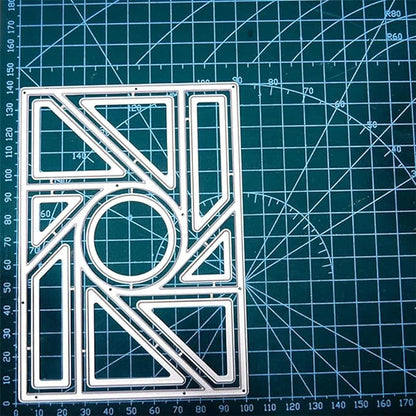 Cutting Dies Metal Stencils Scrapbooking Tools Flowers Lace Frame DIY Embossing Template for Paper Card Making Album Arts Crafts Supplies (Circular frame-14x10cm)