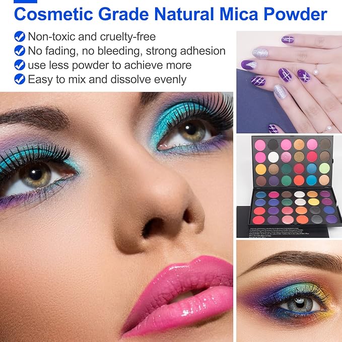 Mica Powder,200g/7.21oz Large Jar,Bright Green Mica Powder Pigment for Epoxy Resin，Lip Gloss，Paint，Dye，Soap Making，Nail Polish,Candle Making,Bath Bombs