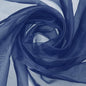 MECCANIXITY Iridescent Sheer Organza Fabric, 2 Yards x 59 Inches Solid Holographic Shiny Fabric Organza Cloth for Wedding, Curtains, Costume, Photo Background, Navy Blue