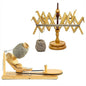 Wooden Handcrafted Heavy Duty Wooden Yarn Ball Winder - Premium Crafted Knitting Crocheting Accessories & Combo Set - Table Top Yarn Swift (Steam Beech Wood)