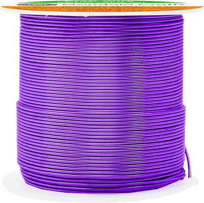 Mandala Crafts 22 Gauge Anodized Aluminum Craft Wire for Jewelry Making - 100 FT Colored Flexible Purple Wire - Bendable for Bonsai Armature Crafting Sculpting