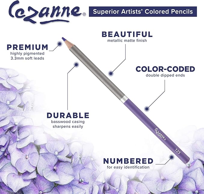 Cezanne Creative Mark Premium Colored Pencils Naples Yellow 6 Pack - Highly-Pigmented Drawing Pencils - Coloring Pencils for Drawing, Blending, Coloring, and More
