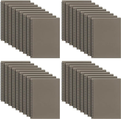 Yahenda 36 Pcs Spiral Notebook Bulk A5 Journal Lined 8.3'' x 5.5'' Writing Composition Paper Small Notepad Subject Notebook for Students Office Business Back to School Supplies (Dark Gray)