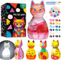 FUNZBO Paint Your Own Cat Lamp Kit - Halloweens Arts and Crafts Supplies, Toys for Ages 8-13, Crafts for Girls 8-12, Painting Kits for Kids Teen, DIY Toy for Toddler 3 4 5 6 7 9 10 11 + Birthday Gifts