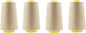 Mandala Crafts 4 Pack of Serger Threads Cones Spools - 20S/2 24000 Yards Polyester Cream Threads for Sergers Machine and Overlock Quilting Sewing Machine
