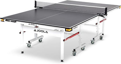 JOOLA Rally TL Professional MDF Indoor Ping Pong Table w/Quick Clamp Table Tennis Net & Post Set - 10 Minute Easy Assembly - Corner Ball Holders - Tournament Quality - Includes Playback Mode