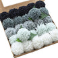 Floroom Artificial Dahlia Flowers 25pcs Real Looking Blue Shades Foam Fake Roses with Stems for DIY Wedding Bouquets Bridal Shower Centerpieces Floral Arrangements Party Tables Home Decoration