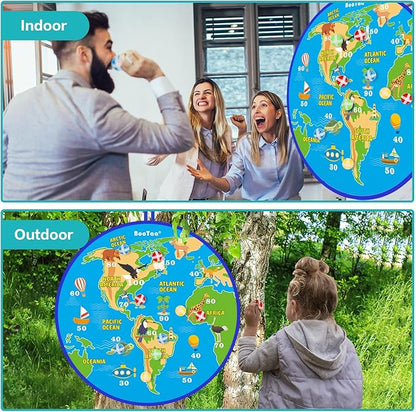 BooTaa 29" Large Dart Board for Kids, Kids Dart Board with Sticky Balls, Boys Toys, Indoor/Sport Outdoor Fun Party Play Game Toys, Birthday Gifts for 3 4 5 6 7 8 9 10 11 12 Year Old Boys Girls