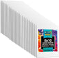 KEFF Canvas Boards for Painting - 8x10 24-Pack Bulk Canvas Panels Value Pack - 100% Cotton Triple Primed Canvases for Painting Supplies, Acrylic, Oil, Watercolor & Tempera