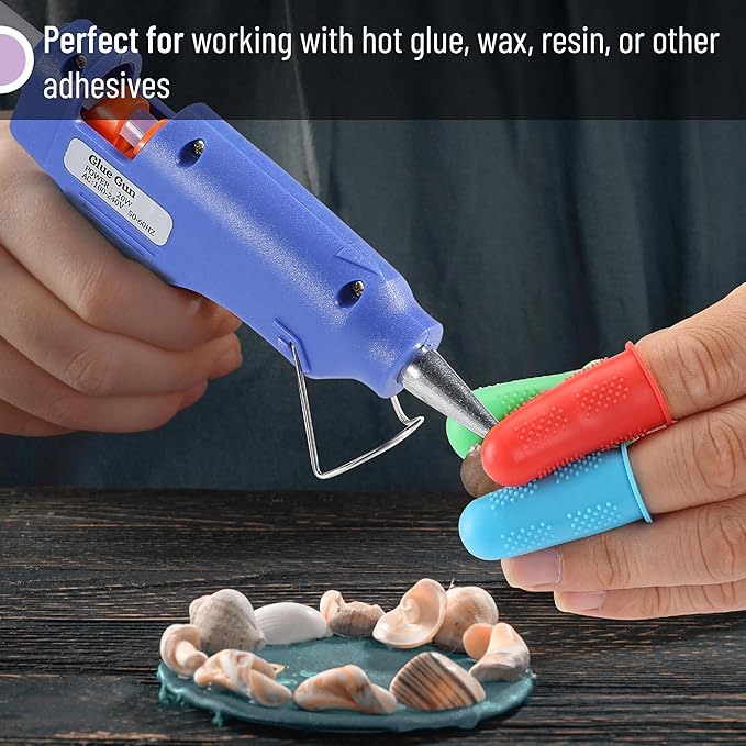 Mr. Pen- Hot Glue Gun Finger Protectors, 24 pcs, Assorted Colors Silicone Finger Protectors, Rubber Fingers Tips, Rubber Finger Covers, Rubber Finger Tips Protector, Finger Grip, Finger Rubber Tips