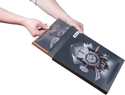 Hexers Game Master Screen, Compatible with Dungeons and Dragons, DND DM Pathfinder RPG Role-Playing, 4 Customizable Panels Inserts Included That Slide into The Pouches, Dry Erase Tracker Sheet