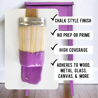 Daydream Apothecary Premium Chalk Style Paint for Furniture, Home Décor, Wood, DIY Interior Projects, Quick Dry, No Prep or Prime Needed, Matte Purple - 8oz
