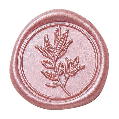PONATIA Wax Seal Stickers -Rose Gold Wedding Invitation Seal Stickers, 50 Pcs Self- Adhesive Stickers, Perfect for Invitation Cards, Envelopes Christmas Cards, Gift Wrapping, Party Menu Decor