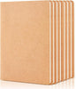 feela 8 Pack Unlined Kraft Paper Notebooks, Blank Journal Note Pad for Drawing Writing, Small Sketchbook Travel Journal Bulk for Women Kids Students Office School Supplies, A5, 60 Pages, 8.3” X 5.5”