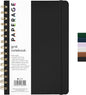 PAPERAGE Graph Paper Spiral Notebook & Journal, (Black), 160 Pages, Medium 5.5 inches x 8 inches - 100 GSM Thick Graphing Paper, Hardcover, Double-Wire Grid Spiral Notebook