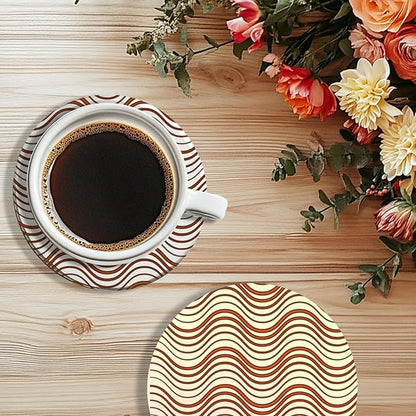 CHGCRAFT Wavy Lines Pattern Polymer Clay Texture Sheet Modern Gradient Art Lines Silicone Texture Mat for Polymer Clay Making Earrings Jewelry DIY Crafts 5.5 × 5.5 Inch