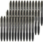 Volcanics Retractable Clicker Erasable Gel Pens - 0.7mm Ball Point, Heat Erase with Built-in Eraser, 36 Pack Black