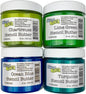 The Crafter's Workshop Stencil Butter - Caribbean Sea Acrylic Paint Set - Boutique Metallic Texture Paste for Art, Canvas, Journals, & Cards - 4 x 2oz Jars