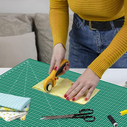 Headley Tools 39.4'' X 78.7'' Thickened Self Healing Cutting Mat, Rotary Cutting Sewing Mat for Crafts, Durable 5-Ply Table Cutting Board for Fabric Quilting Leather Hobby Project, Green