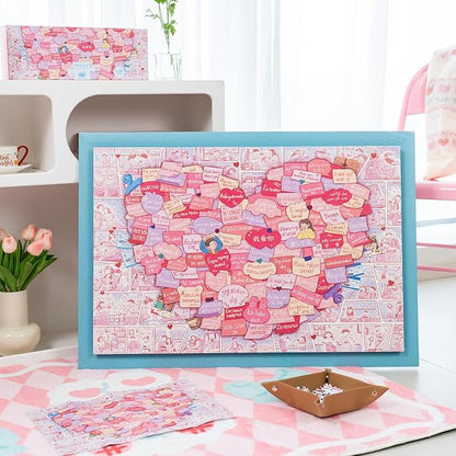 MOMIBOOK Puzzles for Adults 1000 Pieces Jigsaw Puzzles of This Little Thing Called Love, Painting Image Challenging Hard Impossible Hard Puzzle Unique Funny Christmas Valentine's Birthday Gifts