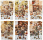 6Pcs Coffee Sticker Books, PET&Washi Stickers for Scrapbooking, DIY Crafts, Journaling Supplies & Junk Journal Ephemera