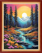 Artvxeay Cross Stitch Kits Stamped Full Range of Embroidery Kits for Beginners Adults 11CT Pattern Stitch Embroidery Kits Needlepoint Kits DIY - (Sunrise Scenery 16x20 inch)