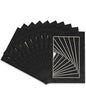 Pack of 25 Acid Free 8x10 Mats Bevel Cut for 6x8 Photos - Dark Grey Suede Precut Matboards With Backing Boards and Clear Photo Mat Bags For Pictures, Photos, Framing - 4-ply Thickness
