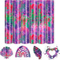 Tintnut Purple Splash Heat Transfer Vinyl - 6 Sheets 10"x12" Patterned HTV for T-Shirts, Hats, Clothes - Compatible with Cricut & Silhouette Cameo