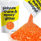 Hemway Polyurethane & Epoxy Resin Glitter 100g / 3.5oz Metallic Crystal Flake Additive for Flooring Jewelry Tumblers Glass Pigment - Chunky (1/40" 0.025" 0.6mm) - Fluorescent Peach