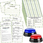 Family Reunion Friendly Feud Game with 2 Answer Buzzers, Feud Cards for Game Night Fun Trivia Quiz for Party Groups Team Building(Colorful, Family)