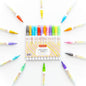 Incraftables Outline Glitter Markers (12 Colors) – Metallic, Double Line Pens, Shimmer Markers for Crafts, Greeting Cards, Drawing & Kids Adults