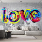 wall26 Wall Sticker/Wall Mural Colorful Graffiti, Not Peel and Stick, Non-Woven Wallpaper Decorative for Bedroom, Living Room, Office - 99x96 inches
