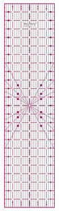 Quilting Ruler 6"x24",Non-Slip Clear Acrylic Sewing Ruler with Easy-to-Read Grid,Pink & Black Grid Design,Perfect for Fabric,Patchwork,Cutting & Sewing Crafts,Durable Tool for Quilting