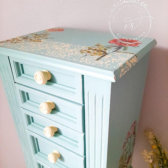 Dixie Belle Paint Company Chalk Finish Furniture Paint - Sea Glass (32oz) - Matte Pastel Blue/Green Chic Chalk Mineral DIY Furniture Paint