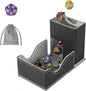 Dice Roller Tower, Premium DND Magnetic Dice Tray, Foldable PU Leather Dice Tower RPG Gifts for Dungeons and Dragons MTG Dm & Player Black/Grey