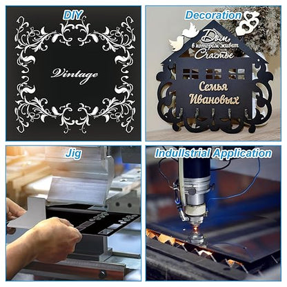 3 Pack 5052 Aluminum Sheet Metal 12 x 12 x 1/16 (0.06”) Inch Black Anodized Aluminum Sheet 1.5MM Thin Aluminum Plates Engraving Blanks for Laser Engraving, Crafting, Decoration
