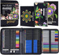 PRINA 81 Drawing Set Sketching Kit, Pro Sketch Pencils Art Supplies with Rainbow, Colored, Graphite, Watercolor, Metallic, Charcoal Pencil, Sketchbook, Coloring Book, Gift Case for Artists Adults Kids
