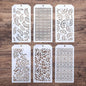 DIY Decorative Stencil Template for Scrapbooking Painting on Wall Furniture Crafts,Set of 6 (Seamless Leaf)